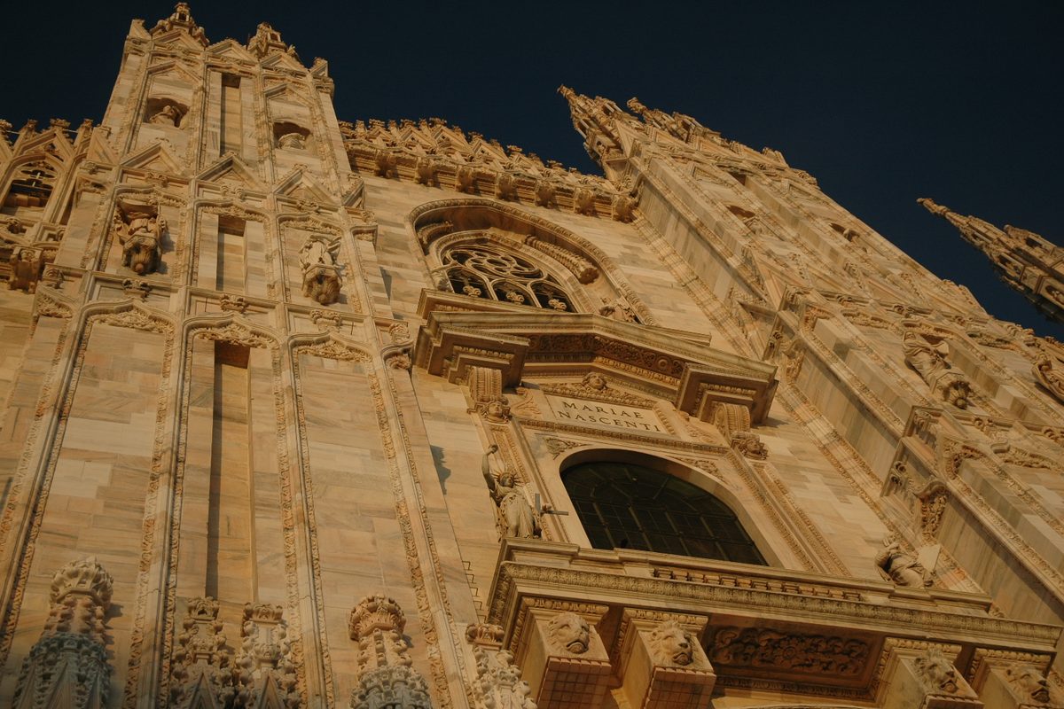 La facciata del Duomo di Milano