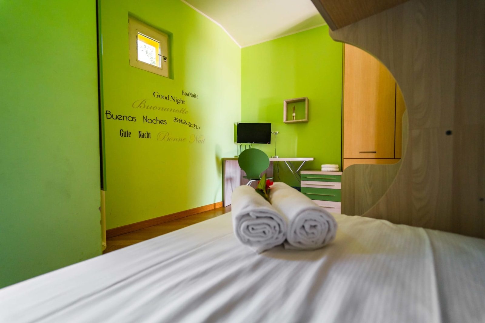 Camera con letto a castello